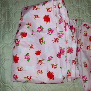 Betsey Johnson Pink skull flower print queen bed